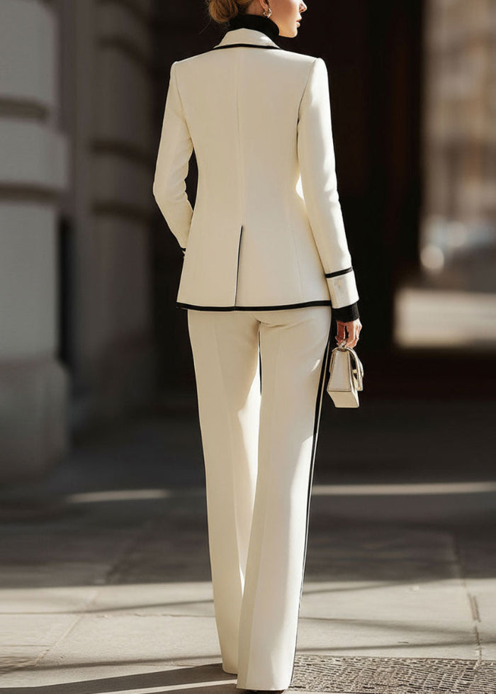 Kaila |  Women’s Double Breasted Suit Set with Contrast Trim