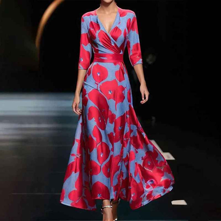 Zoe | Elegant Floral Wedding Guest Maxi Dress