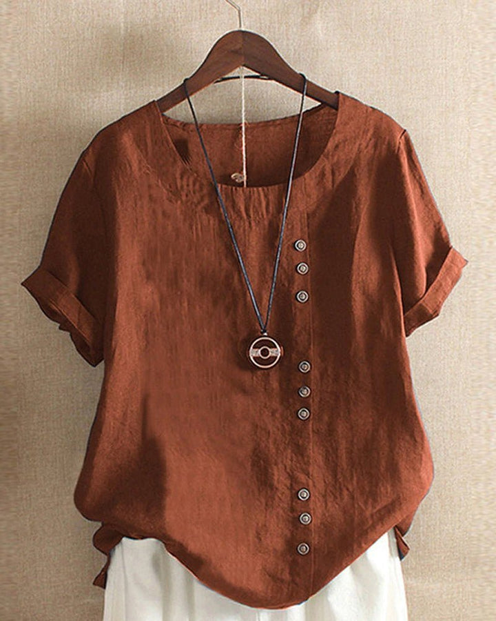 Birdie | Relaxed Button Detail Top