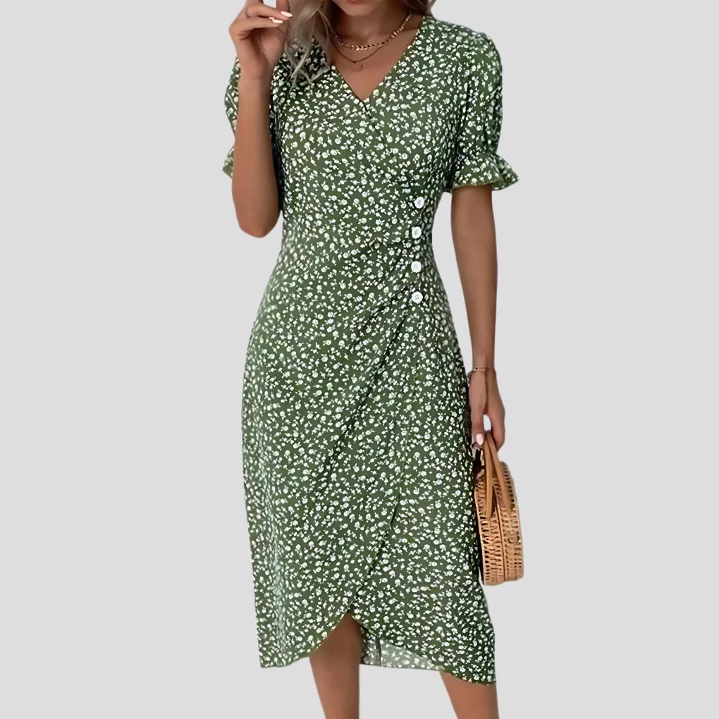 Julia | Women’s Elegant Floral Midi Dress