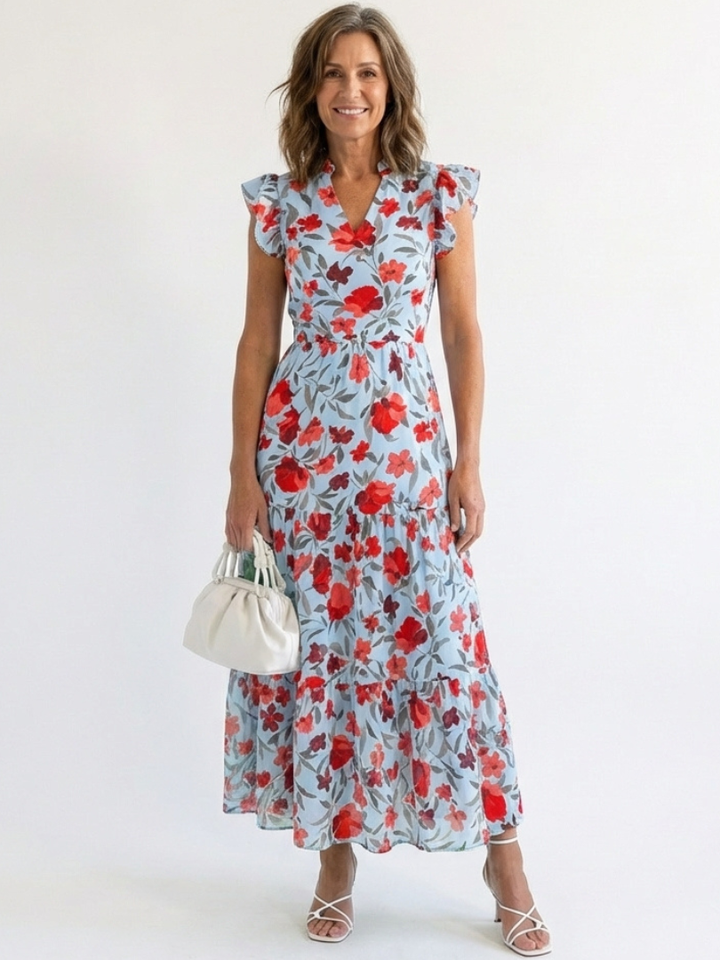 Wren | Women's Floral Print Tiered Maxi Dress