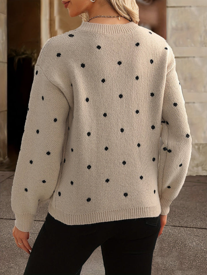 Eloise | Women's Polka Dot Knit Sweater