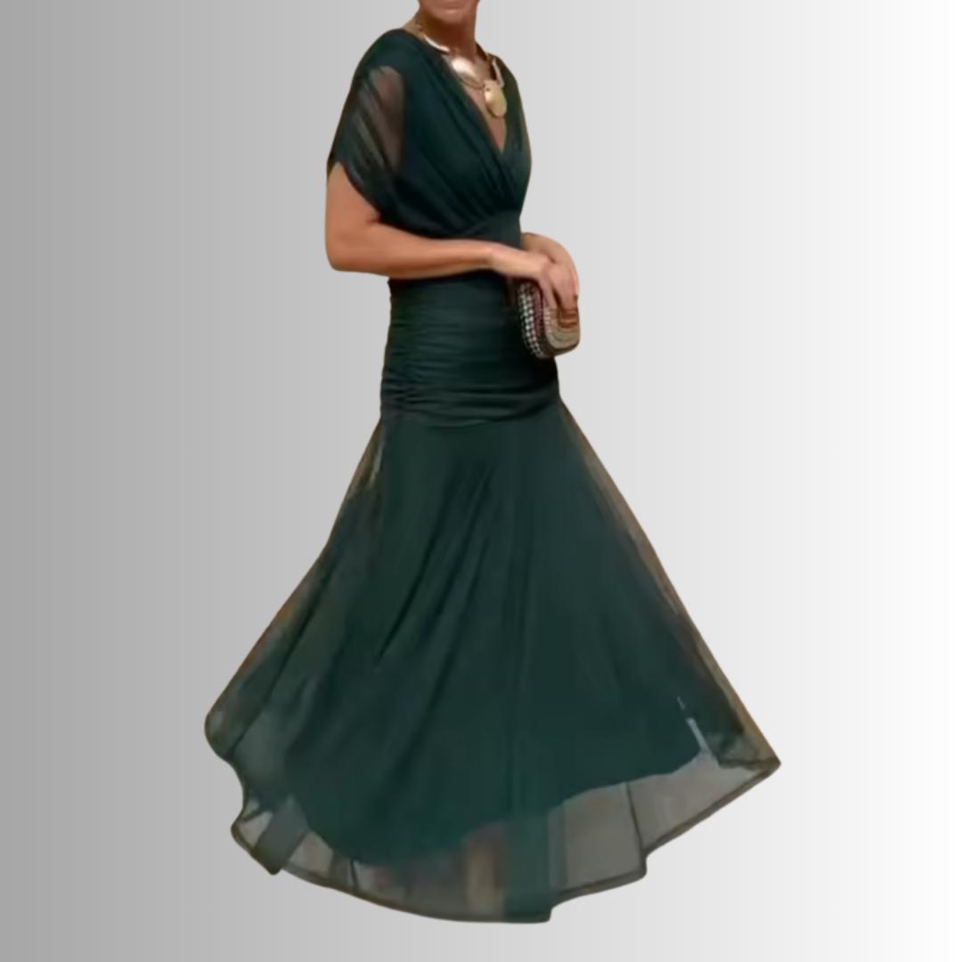 Laura | Draped V Neck Maxi