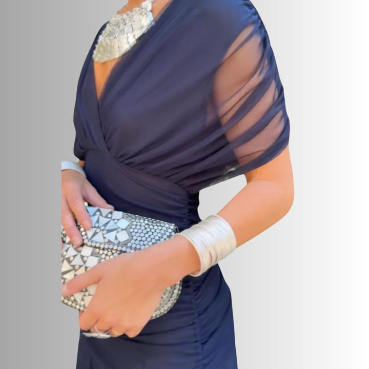 Laura | Draped V Neck Maxi