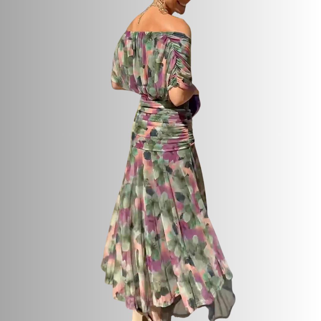 Laura | Draped V Neck Maxi