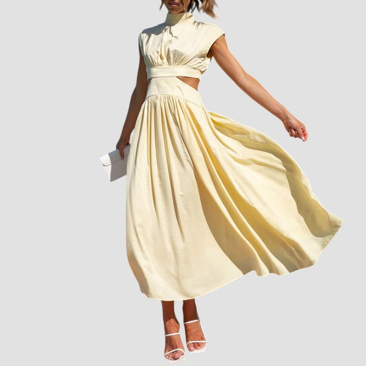Wynn | Pleated Cutout Midi Dress