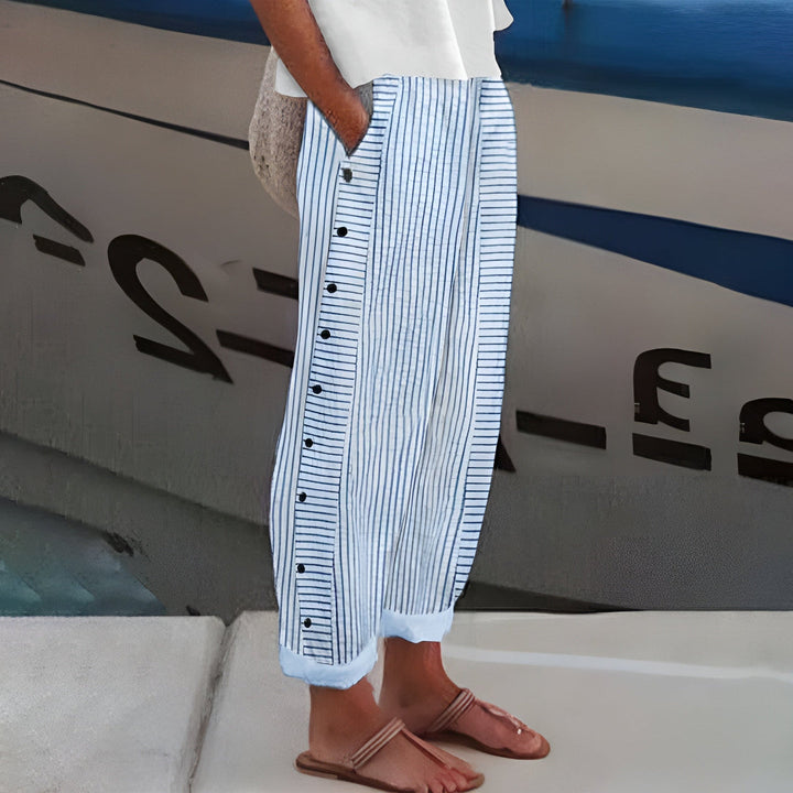 Felicity | Stripe Panel Button Detail