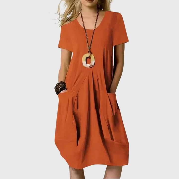 Margot | Women's Short Sleeve Dress with Pockets