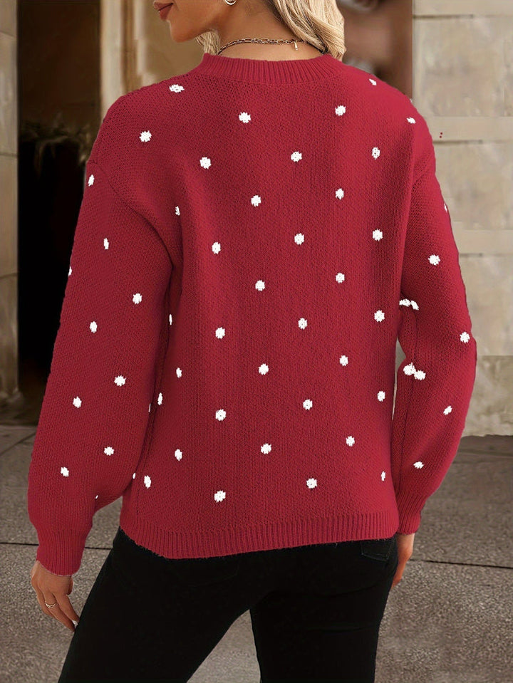 Eloise | Women's Polka Dot Knit Sweater