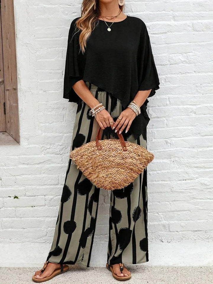 Kalliope | Comfortable Elastic Waist Two-Piece Set