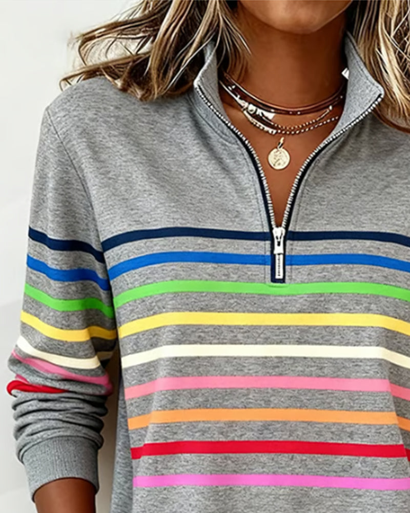Adriana | Women's Sweatshirt with Stripes