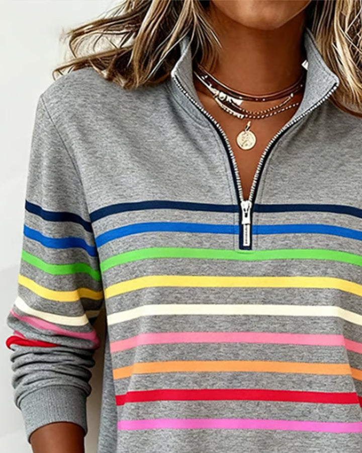 Adriana | Women's Sweatshirt with Stripes