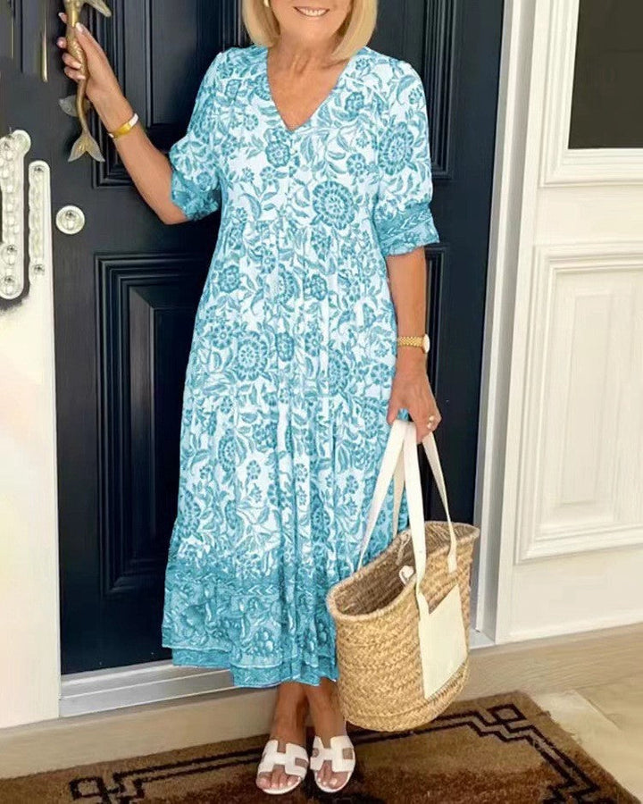 Petra | Botanical Tiered Maxi Dress