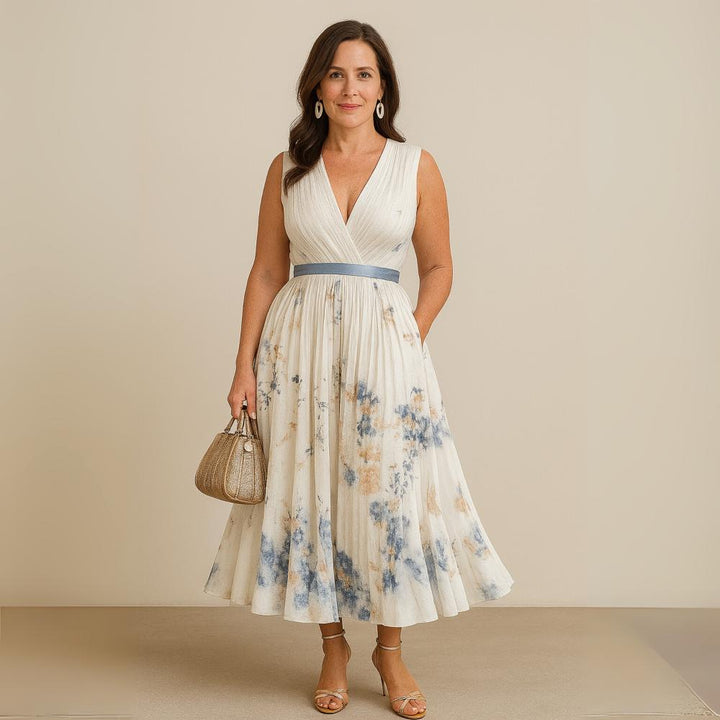 Mariana | Pleated Sleeveless Maxi