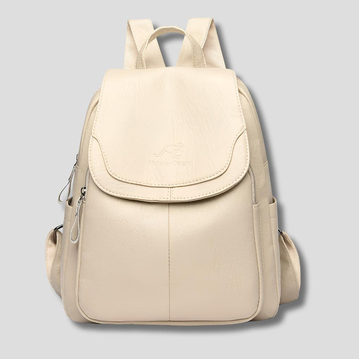 Caroline | Anti-Theft Leather Backpack for Stylish Women