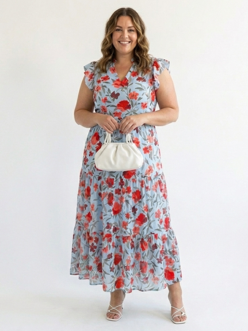Wren | Women's Floral Print Tiered Maxi Dress