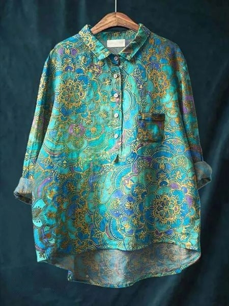 Jocelyn | Abstract Floral Print Button Front