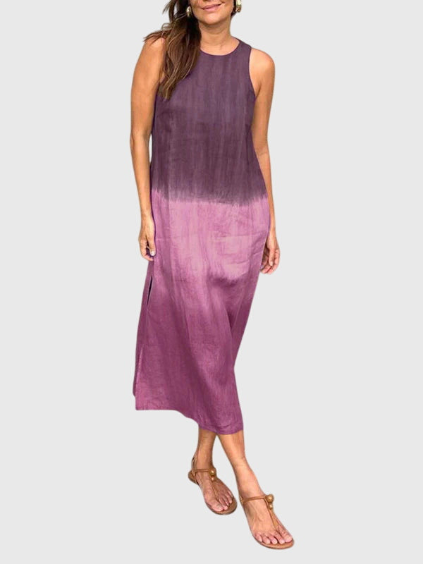 Sienna | Women's Sleeveless Ombre Gradient Midi Dress