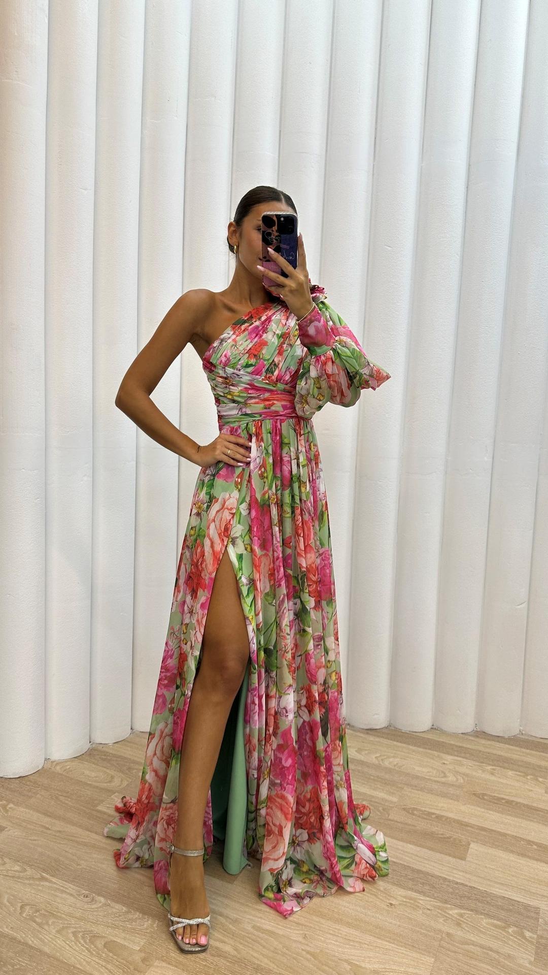 Lyra | Women’s Floral Maxi Dress with Slit