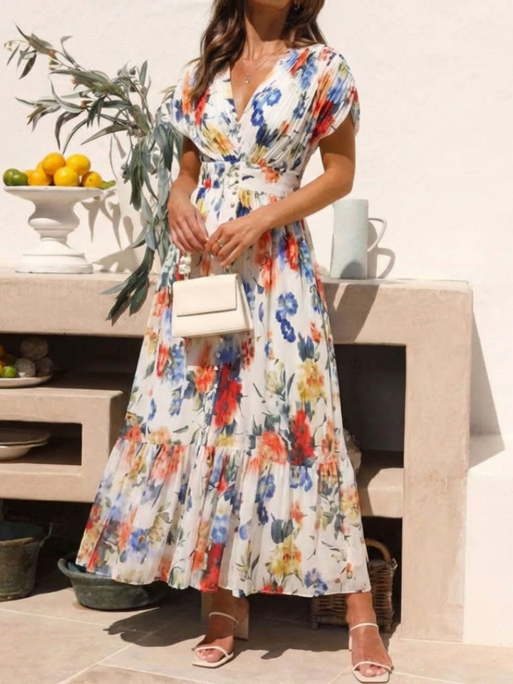 Savannah | Women's Floral Print Maxi Dress
