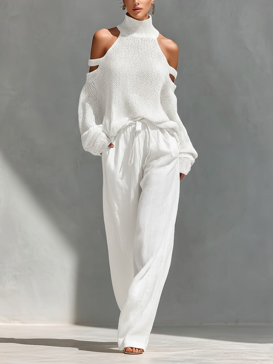Saoirse | Cold-Shoulder Knit Two-Piece Set