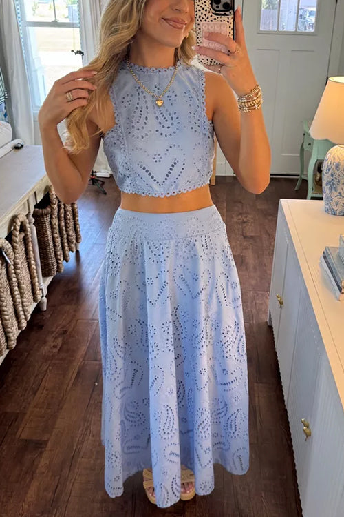 Marlowe | Women's Lace Crop Top & Maxi Skirt Set