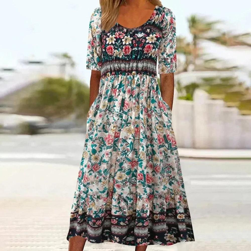 Joanna | Boho Print Midi