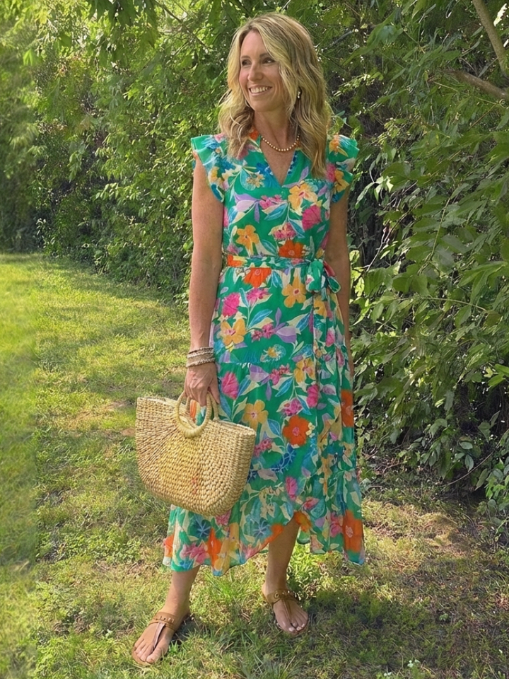 Wren | Women's Floral Print Tiered Maxi Dress
