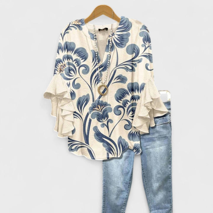 Destiny | V-Neck Ruffle Sleeve