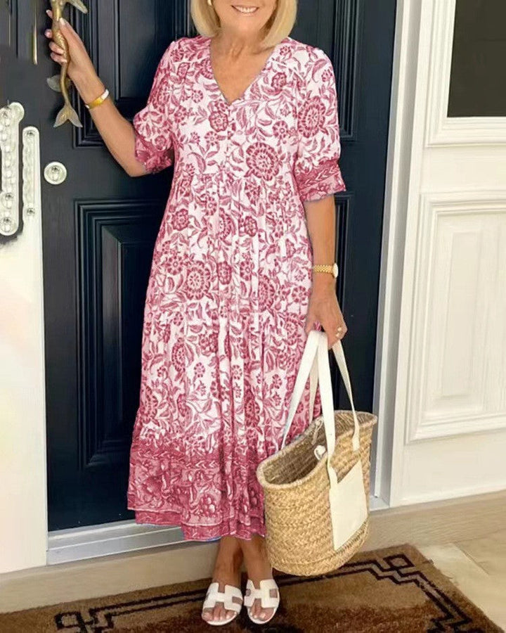 Petra | Botanical Tiered Maxi Dress