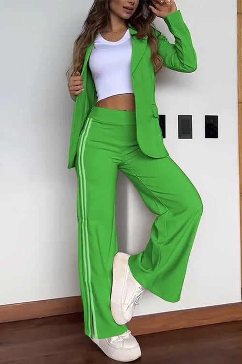 Mila | Women's Cropped Zip Hoodie & Side-Stripe Wide-Leg Track Set