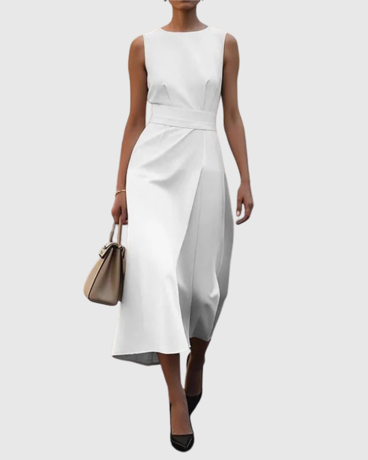 Lumi | Draped Sleeveless Midi Dress