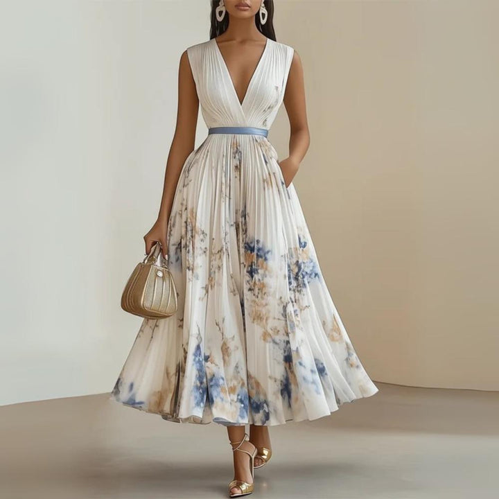 Mariana | Pleated Sleeveless Maxi