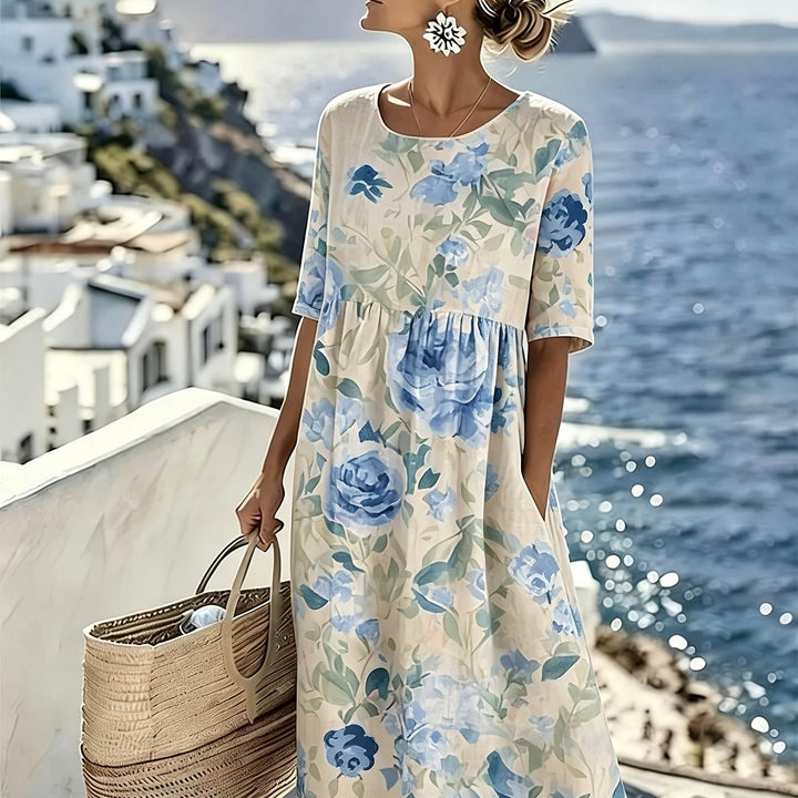 Daisy | Floral Empire Waist Midi Dress