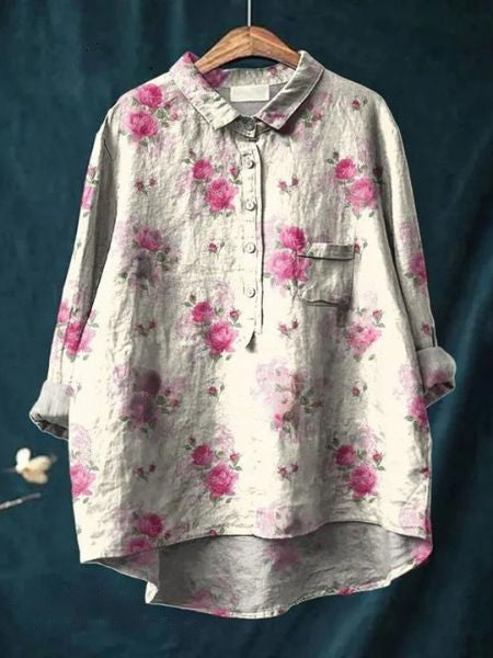 Jocelyn | Abstract Floral Print Button Front