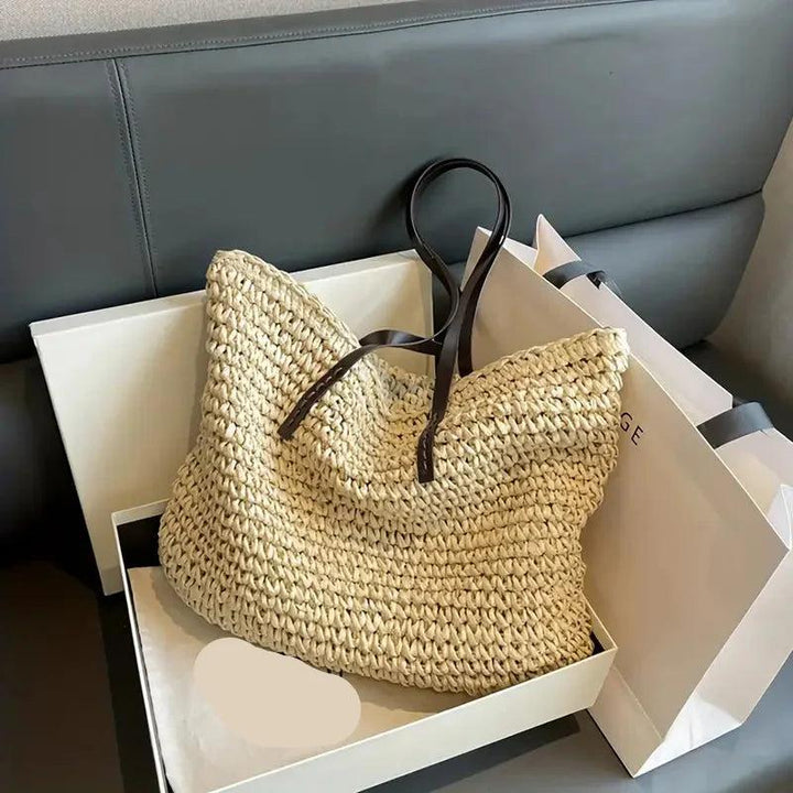 Alessia | Straw Beach Tote Bag