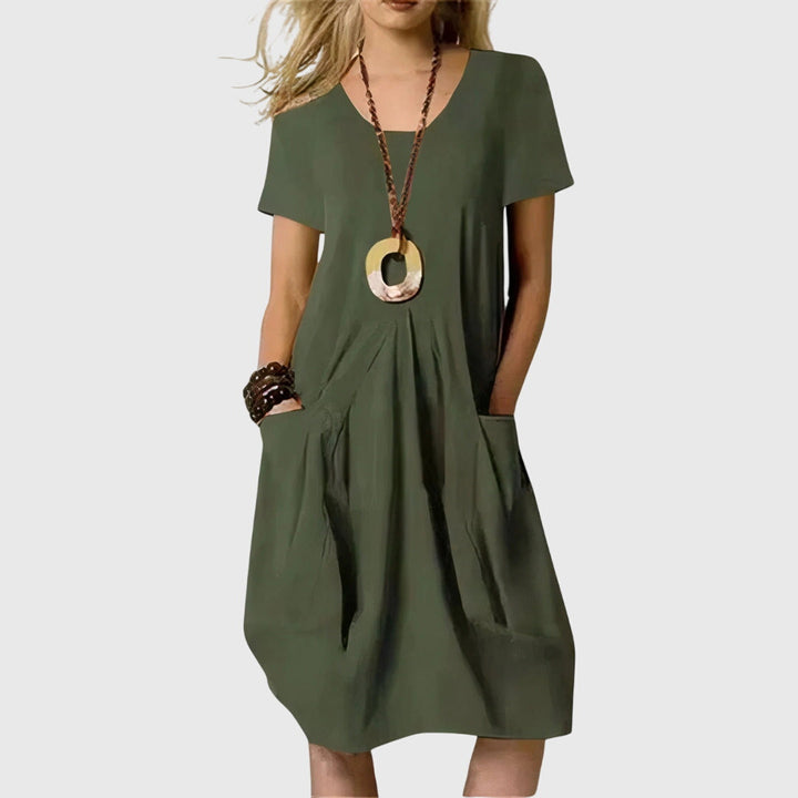 Margot | Women's Short Sleeve Dress with Pockets