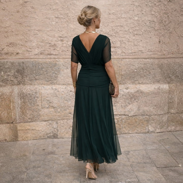 Eileen | Draped Chiffon Maxi Dress