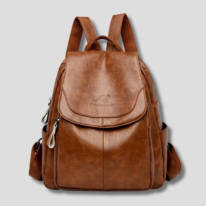 Caroline | Anti-Theft Leather Backpack for Stylish Women