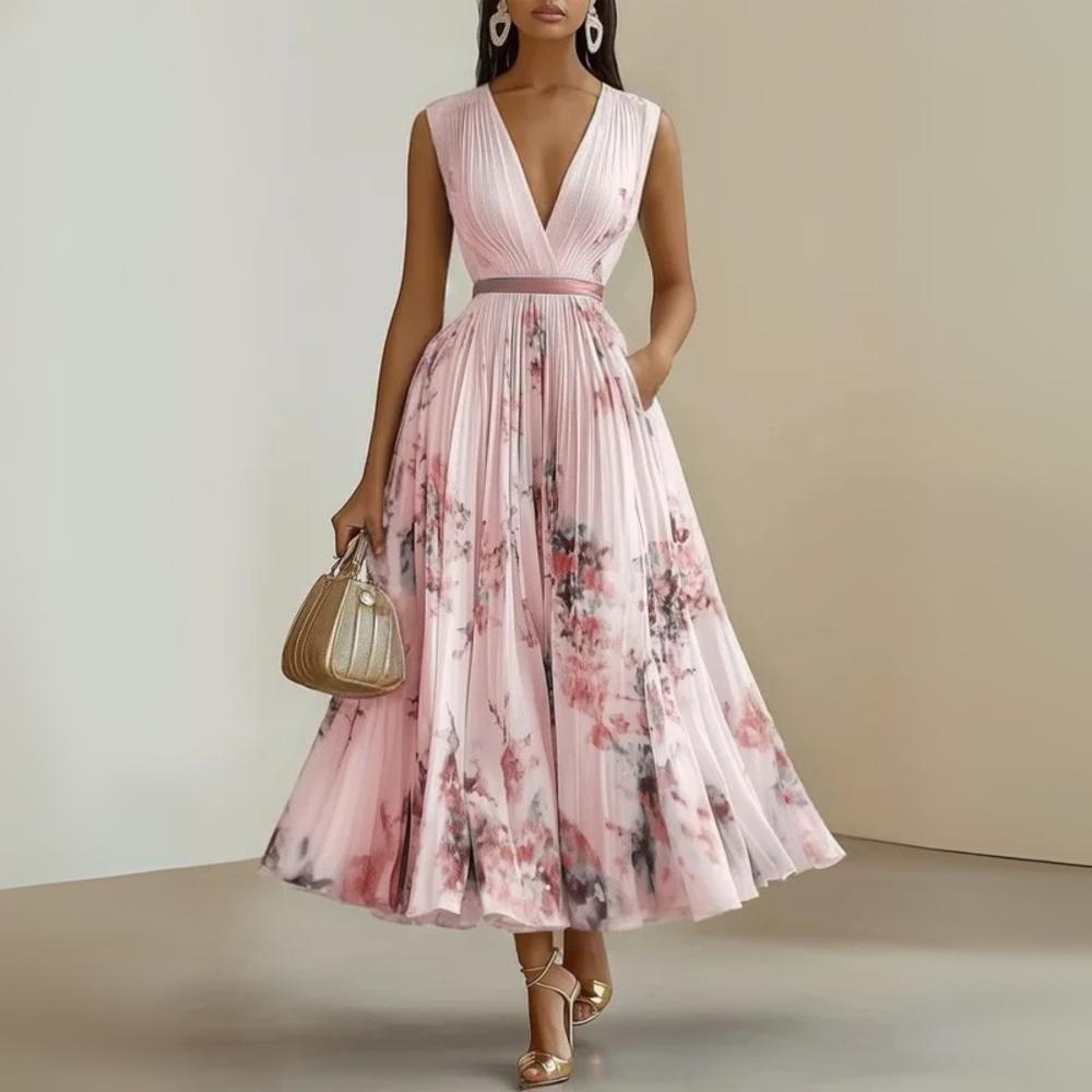 Mariana | Pleated Sleeveless Maxi