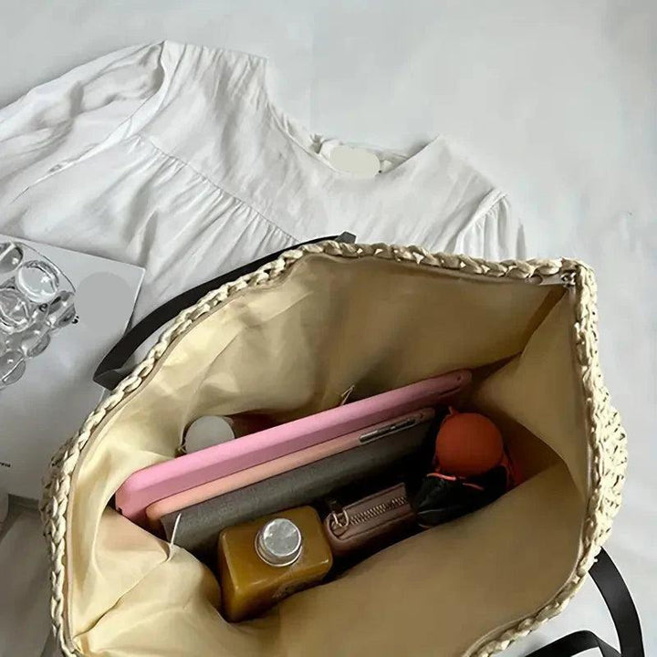 Alessia | Straw Beach Tote Bag