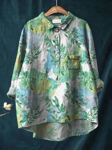 Jocelyn | Abstract Floral Print Button Front