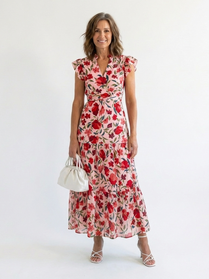 Wren | Women's Floral Print Tiered Maxi Dress