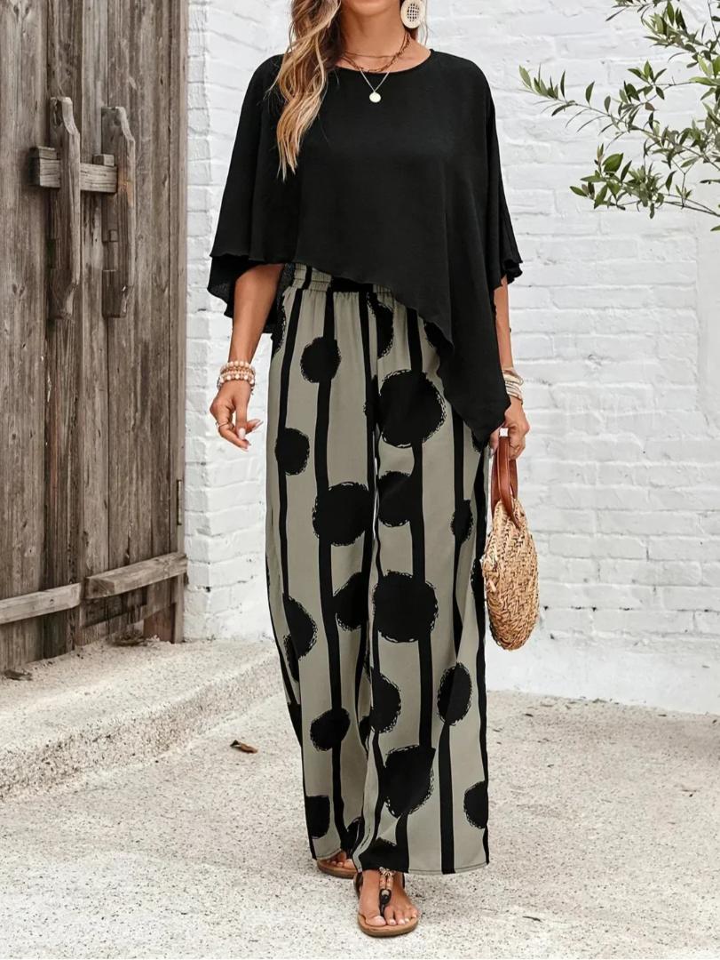 Kalliope | Comfortable Elastic Waist Two-Piece Set