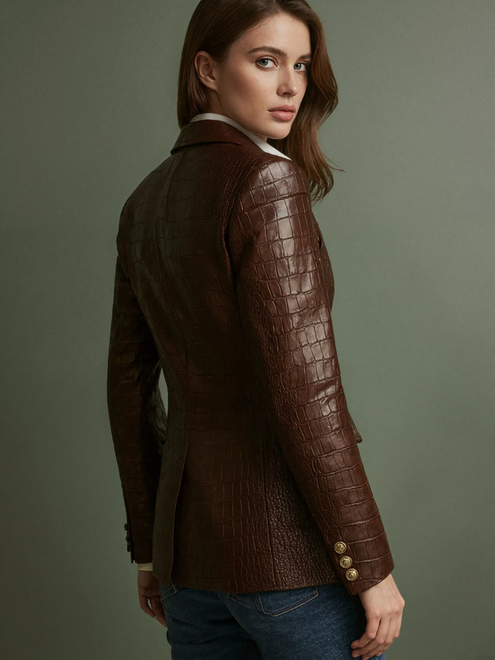 Adeline | Women's Tailored Leather Blazer