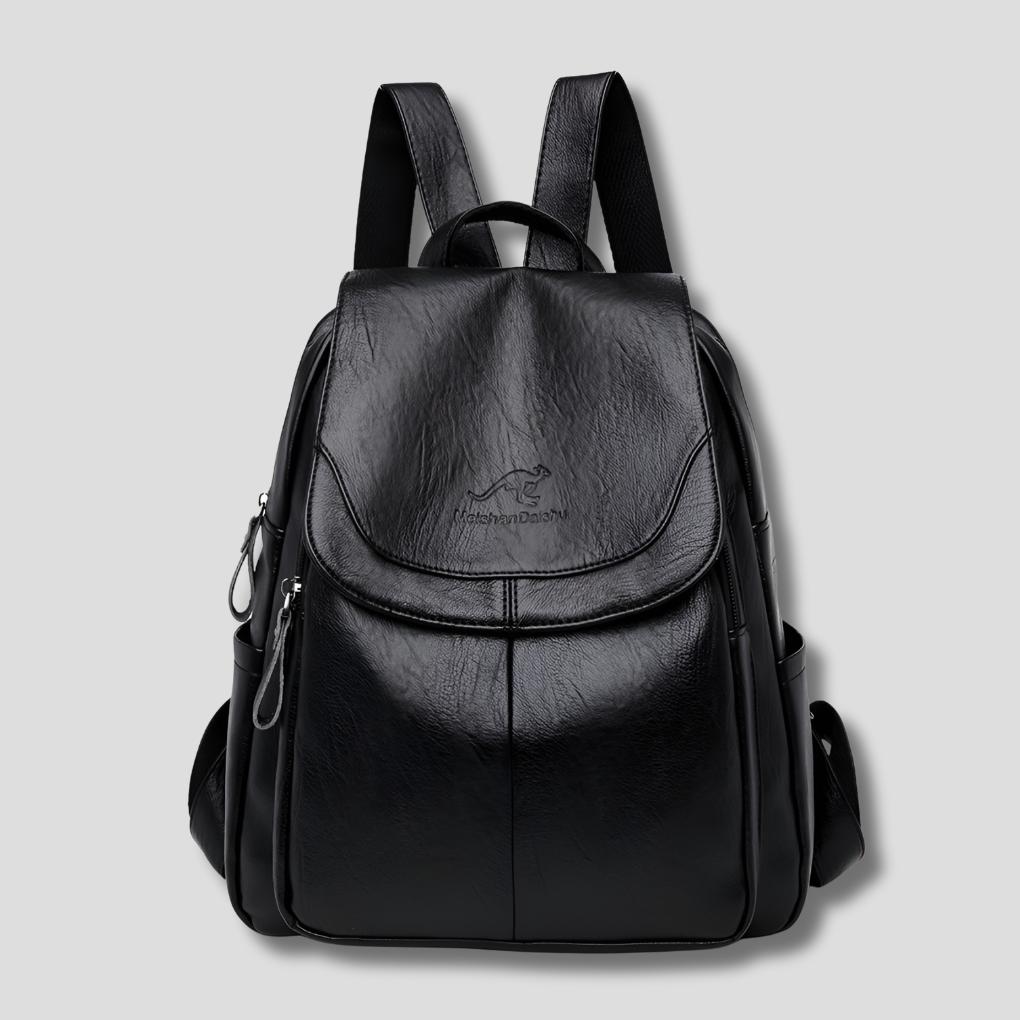Caroline | Anti-Theft Leather Backpack for Stylish Women