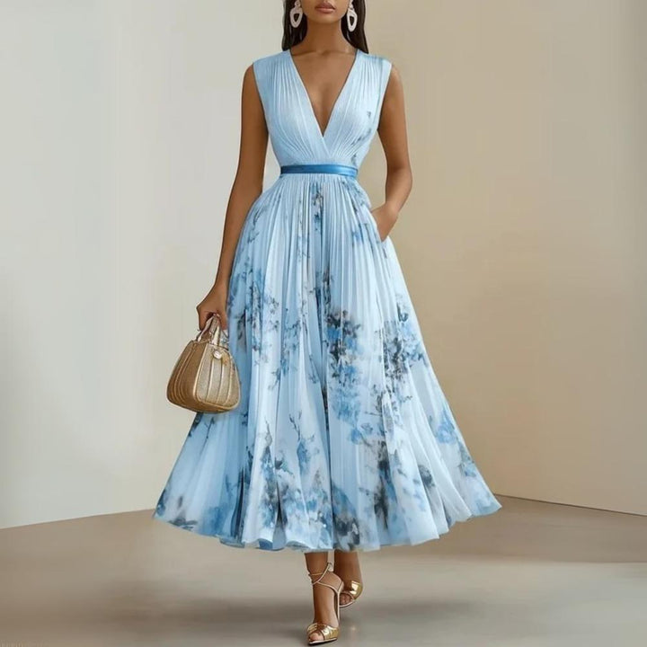 Mariana | Pleated Sleeveless Maxi