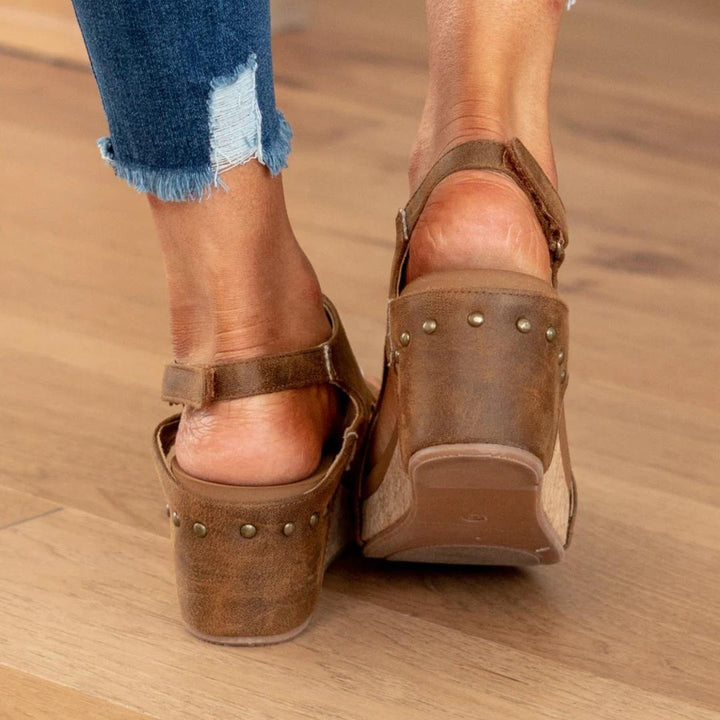 Lydia | Suede Wedge Sandals