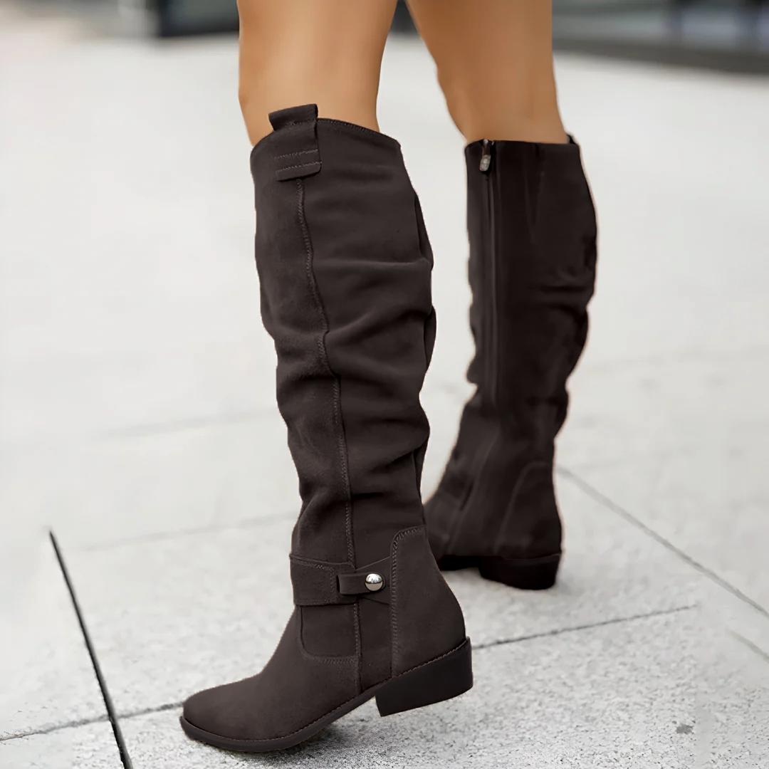 Sadie | Suede Knee Boots