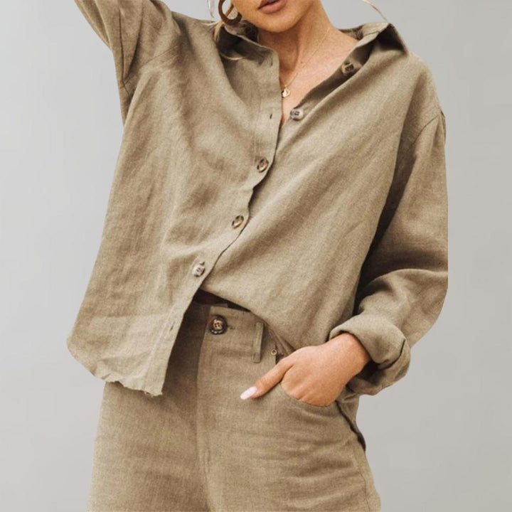 Natalie | Vintage Linen Blouse for Women